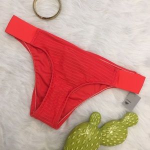 Mossimo Hot Coral Cheeky Bikini Swim Suit Bottom